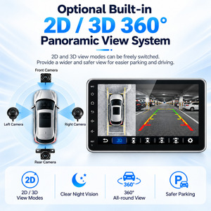 HANTUE Radio Mobil Android Universal 1Din 10.1 Inci Layar Putar 4G/WiFi DSP CarPlay Navigasi GPS 720P 360 DVR Head Unit - Product Image 4
