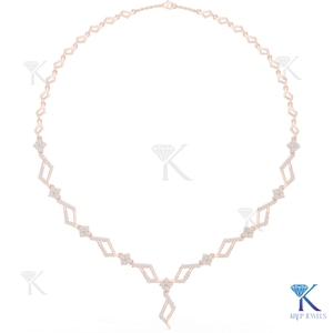 Lab Grown Diamond Open Rhombus <b>Statement</b> <b>Necklace</b> 14K 18K Solid Gold Geometric Drop Pendant Fine Women Jewelry Bridal Gift - Product Image 5