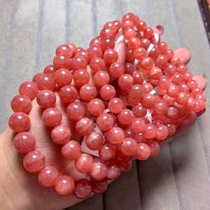Natural Rhodochrosite Beaded Bracelet Icy <b>Pink</b> Crystal <b>Healing</b> Love Stone Attract Soulmate Boho Jewelry Gift For Her - Product Image 5