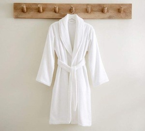 Customizable Cotton Bathrobe for <b>Men</b> Women Soft Absorbent Terry Toweling Robe with <b>Belt</b> for Hotel Spa Resort Home - Product Image 1