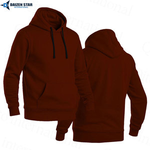 Men's Solid Color Hooded Fleece Sweatshirt Regular Fit Casual Hoodie With Front Pocket Autumn Wear - Product Image 6