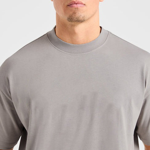 เสื้อยืดลำลองระบายอากาศได้ดี ทรงโอเวอร์ไซส์ ผ้าฝ้ายสำหรับผู้ชาย ทรงบ็อกซี่ แขนสั้น ไหล่ตก เนื้อผ้าหนา - Product Image 6