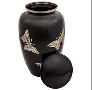 Urna Funeraria para Cenizas Humanas, Hecha a Mano para Servicios de Entierro en Cementerios, Diseño Americano, Metal, Color Verde Nube, para Adultos - Product Image 2