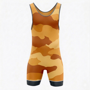 Maillot de lutte haute performance respirant en polyester/coton tricoté pour homme, coupe ajustée, haute qualité, pour la musculation - Product Image 4