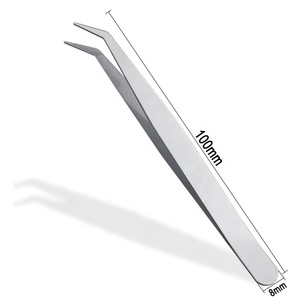 Pinzas para Pestañas de Acero Inoxidable, Puntiagudas, de Precisión, Duraderas, Lisas, Antiestáticas, con Agarre Perfecto para Mujeres - Product Image 6