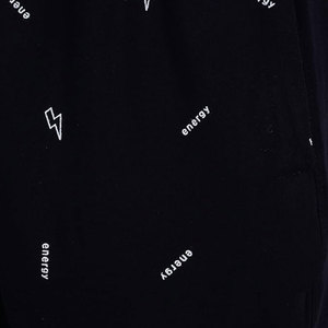 Shorts Bermuda noirs imprimés pour hommes avec cordon de serrage à la taille, style décontracté, en tissu tricoté respirant, taille mi-haute - Product Image 6