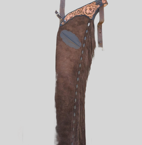 "Premium Western Leather <b>Chaps</b> <b>Cowboy</b> Riding Gear Durable & Comfortable Adjustable Fit Handmade for Horse Riding & Rodeo - Product Image 1