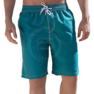 Shorts coupe-vent personnalisés pour hommes 100 % polyester, couleur unie, décontractés, athlétiques, séchage rapide, taille mi-haute avec cordon de serrage - Product Image 1
