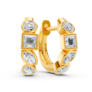 Pendientes de Oro Sólido de 14K, 9K, 10K y 18K con Diamantes de Laboratorio, Certificados por IGI, RJC, ODM, OEM, Fabricante de Joyería Fina Ética, Venta al por Mayor EA501897 - Product Image 3