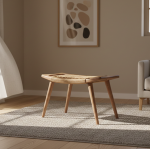 Eun Handmade Teak Wooden <b>Stool</b> Contemporary Minimalist Style with Eco Natural Finish for Home Decor, Resort and Cafe Furniture - Product Image 3