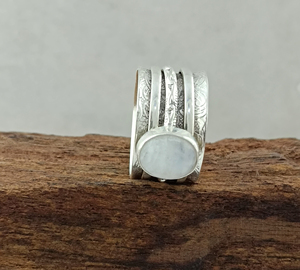 Wholesale 925 Sterling Silver Amethyst Gemstone Classic Party <b>Spinner</b> <b>Ring</b> Floral Filigree Multi Band Anti Anxiety Meditation - Product Image 2