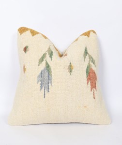 Housse de coussin en kilim de laine faite à la main |   Housse de coussin vintage turque bohème |   Housse de coussin décorative tribale tissée à la main - Product Image 5