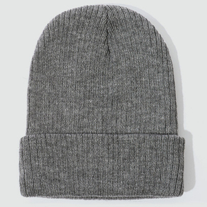 Custom Brand Adult Unisex Acrylic/<b>Wool</b> <b>Beanie</b> Winter Warm Flat Knitted Solid Pattern Outdoor Daily Use - Product Image 3