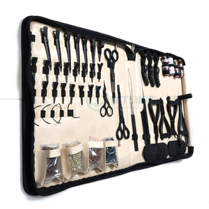 Pince à extensions capillaires en acier inoxydable, outil à micro-anneaux à 2 trous, argenté, durable, pour salon professionnel, vente en gros - Product Image 6