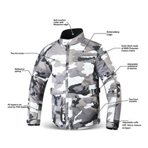 Veste de moto pour homme, veste de motard en textile imperméable avec protections CE, veste de motard - Product Image 2