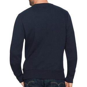 Sweat-shirt à col rond pour homme, vert olive, avec motif rayé, 100% coton molletonné, coupe classique, vêtement décontracté pour l'automne - Product Image 6