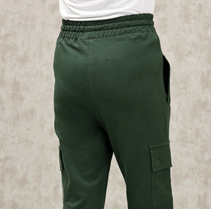 Pantalones Deportivos Cargo Verde Oscuro para Hombre, Cintura Elástica, Bolsillos Laterales, Transpirables, para Otoño - Product Image 4