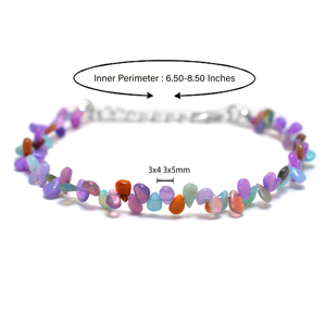 Handmade Unique Design Natural Ethiopian Opal <b>Classic</b> Fashionable Women's Anniversary Strand Bracelet 925 Sterling Silver Smooth - Product Image 2
