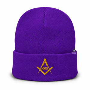 Gorro Acrílico Morado con Logotipo, Regalia Masónica Herencia, Vestimenta Griega, Fraternidad y Hermandad Masónica - Product Image 1