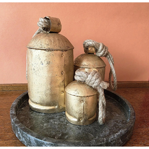 Vintage Style Pure Brass Hanging Bell with Polished Finished and Cast Handle <b>Outdoor</b> Christmas Decorative Showpiece Supplies - Product Image 6