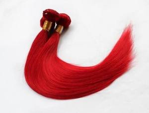 Cabello Humano Remy Brasileño Premium Rojo, Cómodo, Glamuroso, con Línea de Cabello Realista, Volumen Completo, Doble Trama a Máquina, Permanente - Product Image 3