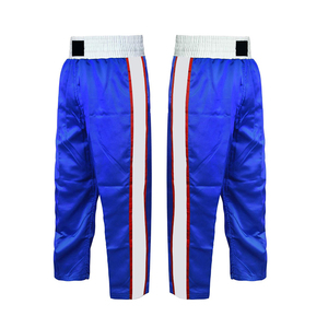 Lightweight Red Muay <b>Thai</b> Kick Boxing Training <b>Trousers</b> Elastic Waist Pattern 100% Polyester Martial Arts OEM Service Available - Product Image 1