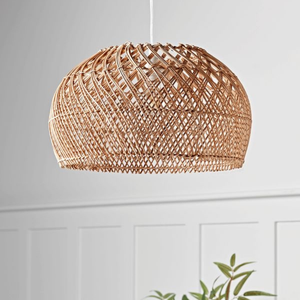 Abat-jour en rotin naturel fait à la main fournisseur abat-jour léger Boho décoratif écologique et durable du Vietnam - Product Image 3