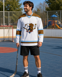 Maillot de hockey sur glace par sublimation Micah Corporation – Respirant, en maille, uniforme d'équipe unisexe, épais, coupe oversize, entraînement, séchage rapide - Product Image 2