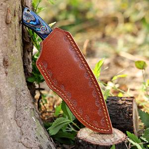 Cuchillo de Caza de Acero Inoxidable Nordic Forge, Hoja Fija de Grado Industrial, Punta Caída, Borde Biselado, 8 Pulgadas de Largo - Product Image 6