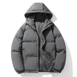 Casual Cotton <b>Jacket</b> Winter Modern Style Plus Size <b>Down</b>-<b>Filled</b> Hooded Coat Loose Fit Adjustable Windbreaker Bubble <b>Jacket</b> - Product Image 4