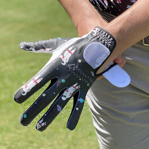 Men's Custom Logo Embroidered Golf Gloves Durable Breathable Cabretta Sheepskin Non-Slip Left Hand Adjustable Wrist <b>Strap</b> - Product Image 5