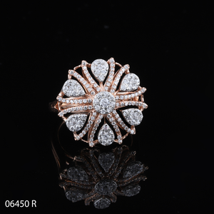 Anillo de diamantes cultivados en laboratorio de oro rosa sólido de 14 quilates D'VINS JEWELS con certificado IGI para mujer - Product Image 3