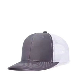 Gray Mesh Trucker <b>Hat</b> 5-Panel Adjustable Cap Unisex Casual Spring Summer Style Embroidery Y2K Beach - Product Image 2