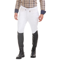 Pantalones de equitación para hombres Pantalones ecuestres Diseño personalizado Patrón de impresión Asiento de silicona completo Medias de equitación