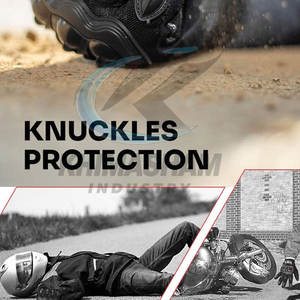 Guantes de Motocicleta de Cuero de Nuevo Estilo para Motociclismo al Aire Libre, Guantes de Carreras de Dedo Completo con Diseño Antideslizante y Transpirable - Product Image 2