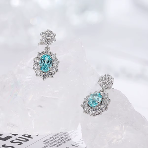 Juego de pendientes de diamantes de 3 quilates Luxeshine Jewelry Lab, pendientes de plata de ley con piedras cultivadas en laboratorio para mujer - Product Image 4