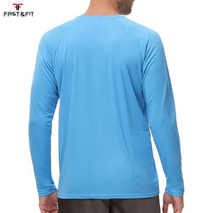 Slim Fit Breathable <b>Compression</b> MMA Rash Guard Quick Dry Polyester/Nylon Long Sleeve Gym <b>Shirt</b> for <b>Men</b> - Product Image 5