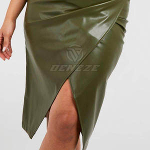Vêtements de mode pour femmes, jupes en cuir, prix de gros, nouvelle arrivée, jupes en cuir légères très vendues - Product Image 4