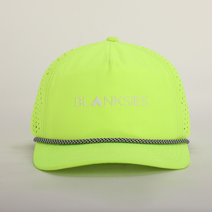 Gorra Deportiva Unisex de Seis Paneles, Perforada, Impermeable, con Corte Láser, Ajustable, Transpirable, con Letras, para Exteriores, para Adultos, para las Cuatro Estaciones, Lavada, en Verde Neón - Product Image 2