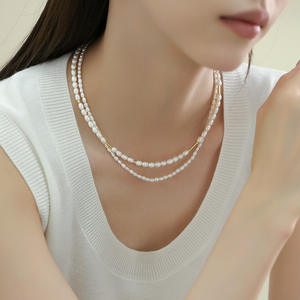 สร้อยคอจี้ไข่มุกแท้ธรรมชาติ ดีไซน์สวยหรู สไตล์ใหม่ ยอดนิยมสำหรับผู้หญิง ประดับด้วยเงินแท้ ดีไซน์ประณีต เหมาะสำหรับใส่ที่ไหปลาร้า - Product Image 1