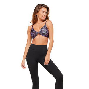 Top Deportivo de Yoga para Mujer, Color Malva, con Logotipo Personalizado, Nailon y Elastano, Agradable al Tacto, Acolchado, con Tirantes Finos, para Entrenamiento, Gimnasio y Fitness - Product Image 3