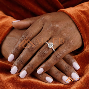 Élégante bague de mariage croisée en or rose plaqué, avec moissanite diagonale romantique, bijou de mariée unique en or rose - Product Image 3