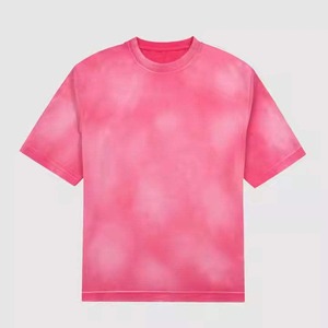 Camiseta de algodón grueso para hombre, estilo vintage con lavado ácido, diseño oversize, con logo frontal personalizado, estilo streetwear desgastado y corte holgado - Product Image 5