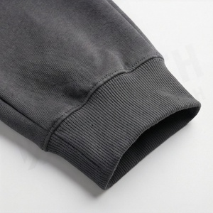 Survêtement à capuche gris foncé pour homme, couleur unie, en coton, manches longues, décontracté, avec cordon de serrage et poches latérales, pour l'automne - Product Image 6