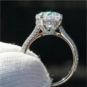 Bague en Moissanite de style vintage à taille ovale pour femme, bijoux de mariage et de fiançailles, prix de vente à l'exportation - Product Image 4