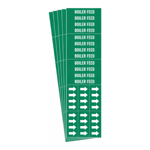Brady Boiler Feed Pipe Marker <b>Heat</b> & Chemical <b>Resistant</b> Flexible <b>Adhesive</b> or Wraparound for Industrial Lines - Product Image 3