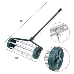 Aeratore Manuale per Prato da 18 Pollici con Manico Antiscivolo e Punte a Rullo per Facile Utilizzo - Product Image 4