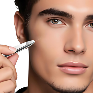 Pinzas para Cejas de Acero Inoxidable con Punta Redonda de 9.52 cm, Duraderas, Estilo Moderno, Herramienta de Precisión para el Cuidado de la Belleza - Product Image 3