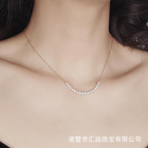 Collar de Perlas Barrocas de Agua Dulce de 3-4 mm con Cadena de Clavícula con Colgante de Corazón Retro, Diseño de Nicho de Lujo Ligero - Product Image 2