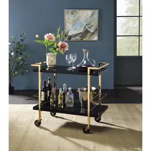 Modern Handmade <b>Ceramic</b> Eco-Friendly American Style Utility Storage Trolley Cart for Kitchen Dining Room Home Organizer - Product Image 2